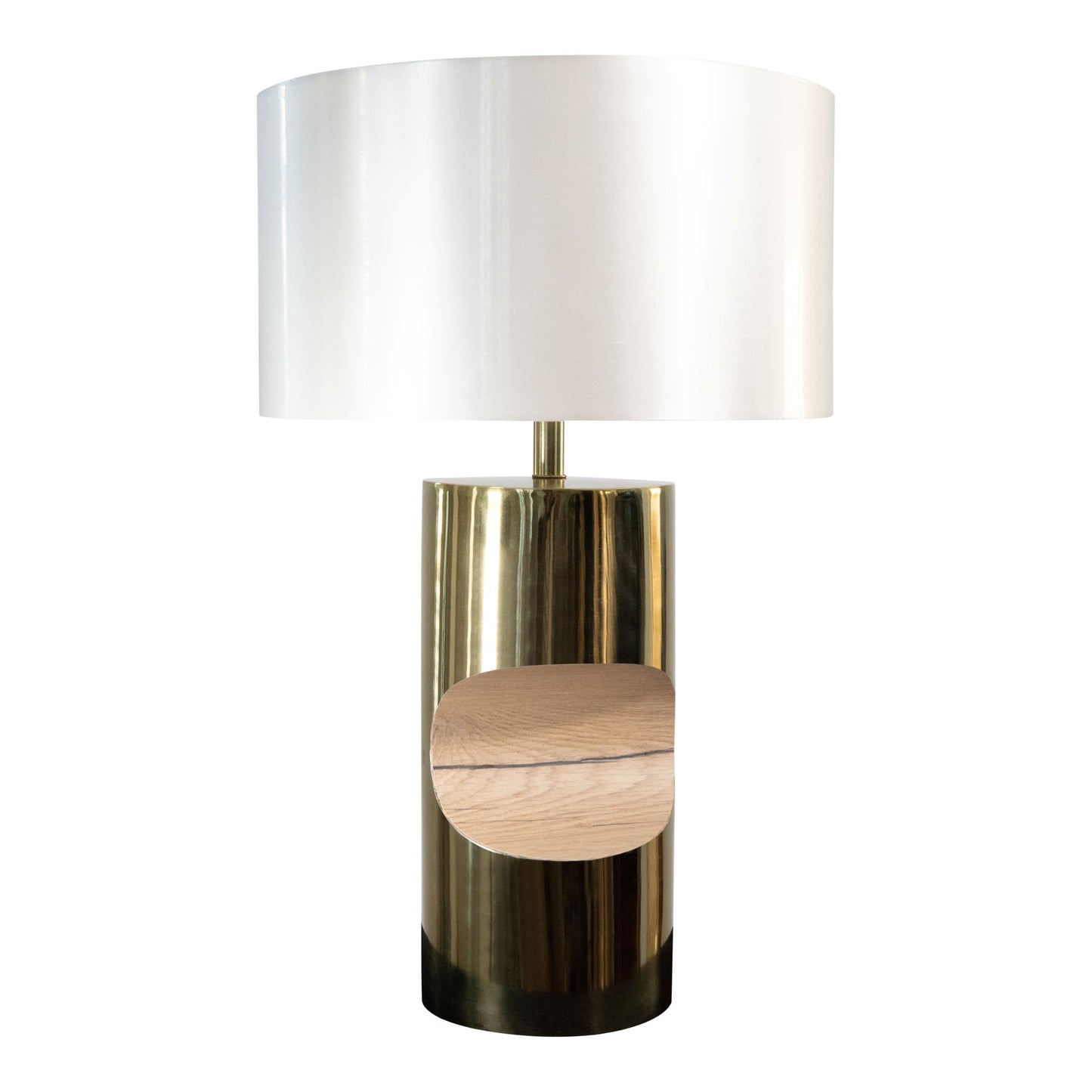 Modern Stainless Steel and Wooden Table Lamp | Side Table Lamp (DH12000)