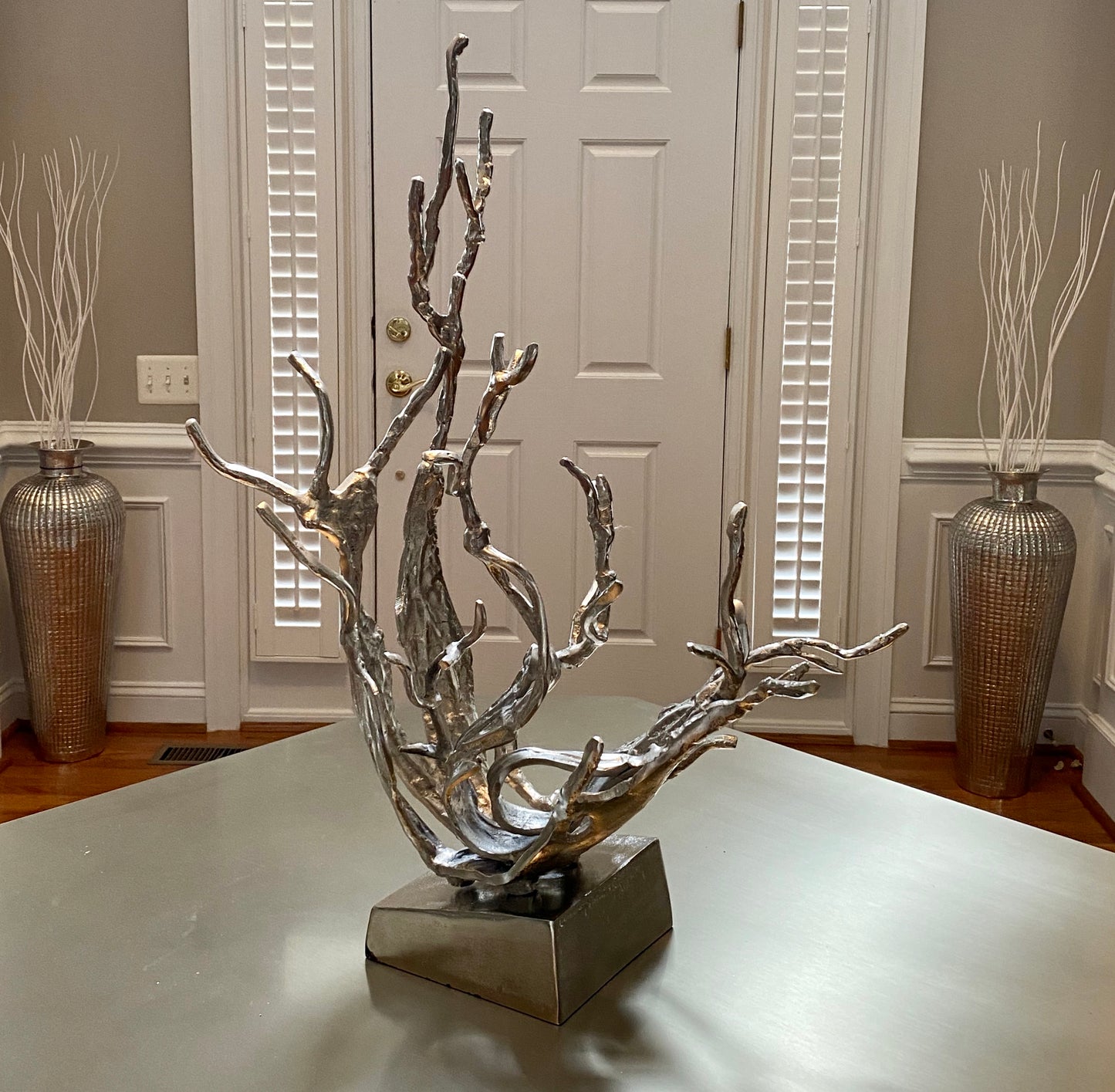 Aluminum Decorative Fluidity Sculpture Tree | Stylish Sculpture (DH4022)
