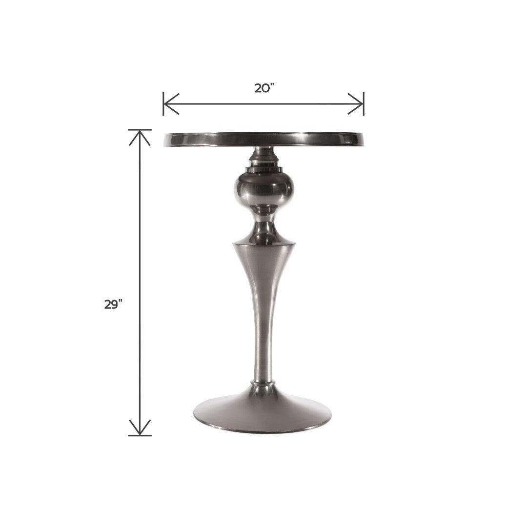 Modern Aluminum Round Side End Table | Metal Accent Table (DH8033)