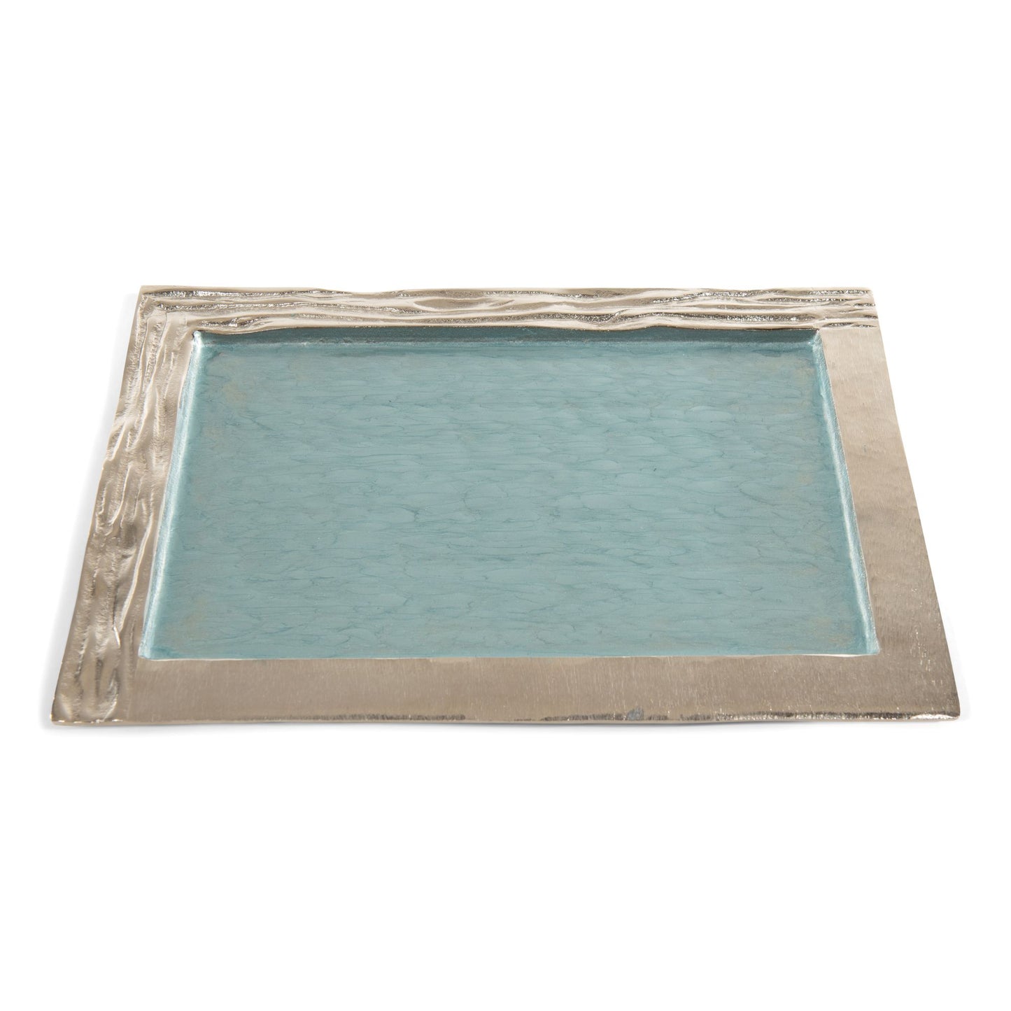 Decorative Large Aluminum Serving Tray Blue for Coffee Table (DH6000)