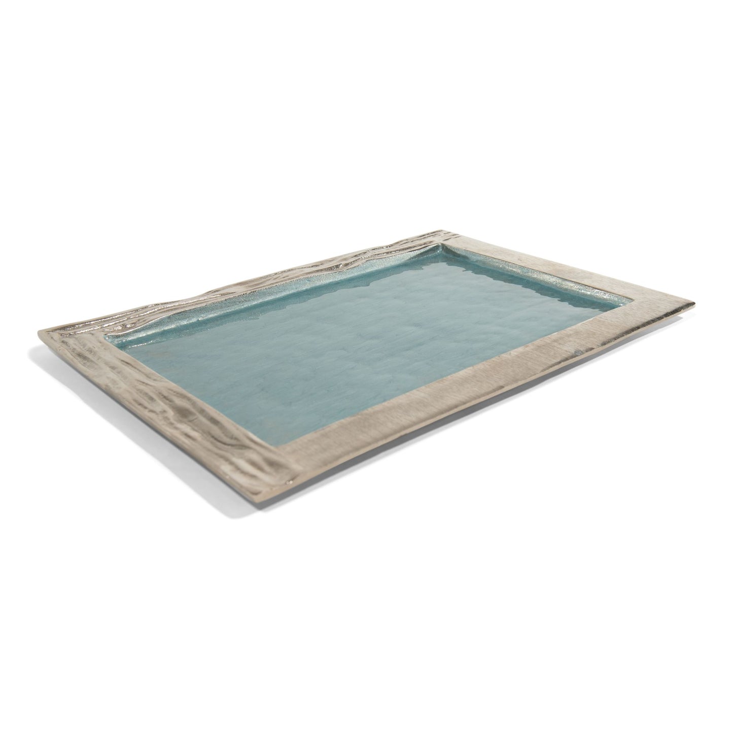 Decorative Large Aluminum Serving Tray Blue for Coffee Table (DH6000)