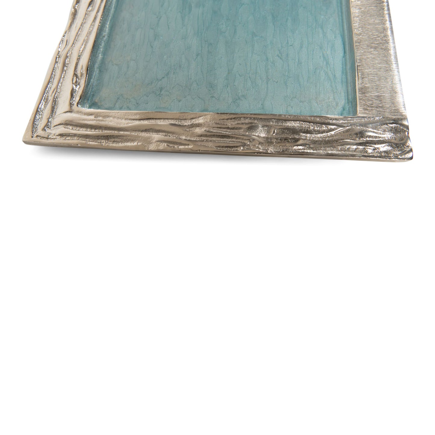 Decorative Large Aluminum Serving Tray Blue for Coffee Table (DH6000)