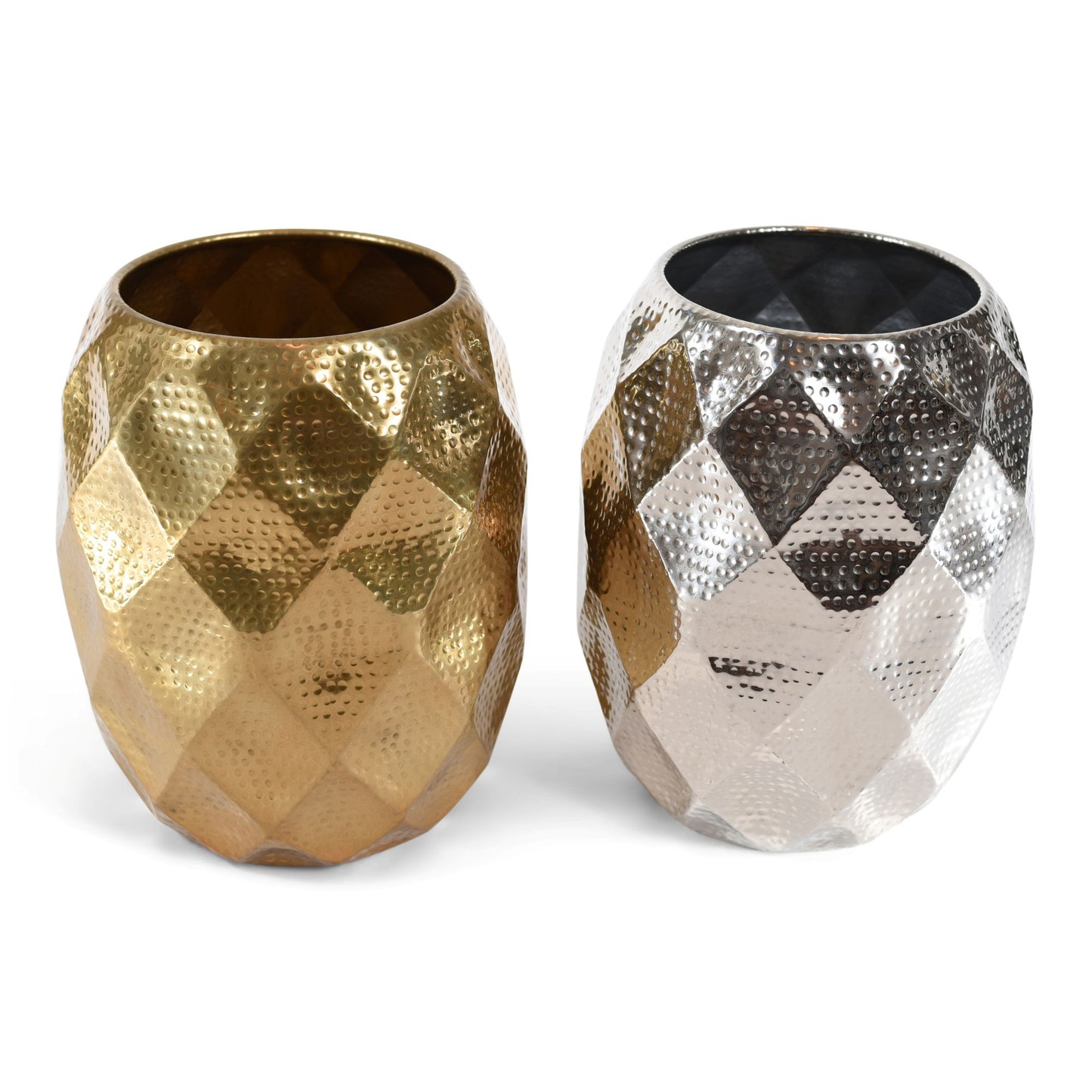 Decorative Round Aluminum Drum Stool | Accent Table (DH8044)