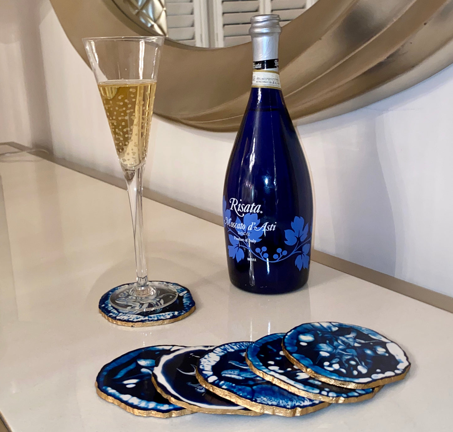 Modern Round Resin Ivory Coaster | Coasters for Dining Table | Cup Coaster (DH9003)