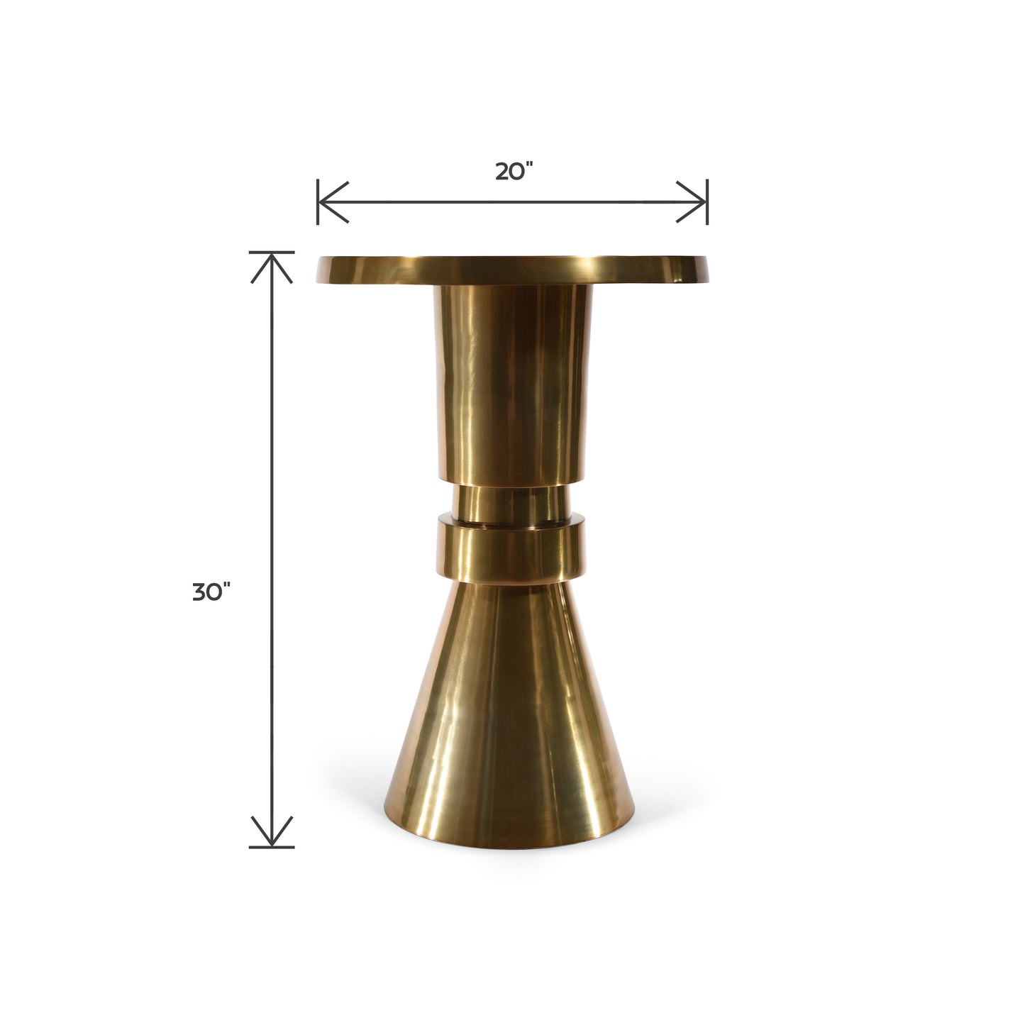 Round Aluminum Accent Coffee Table | Metal Side Table (DH8038)