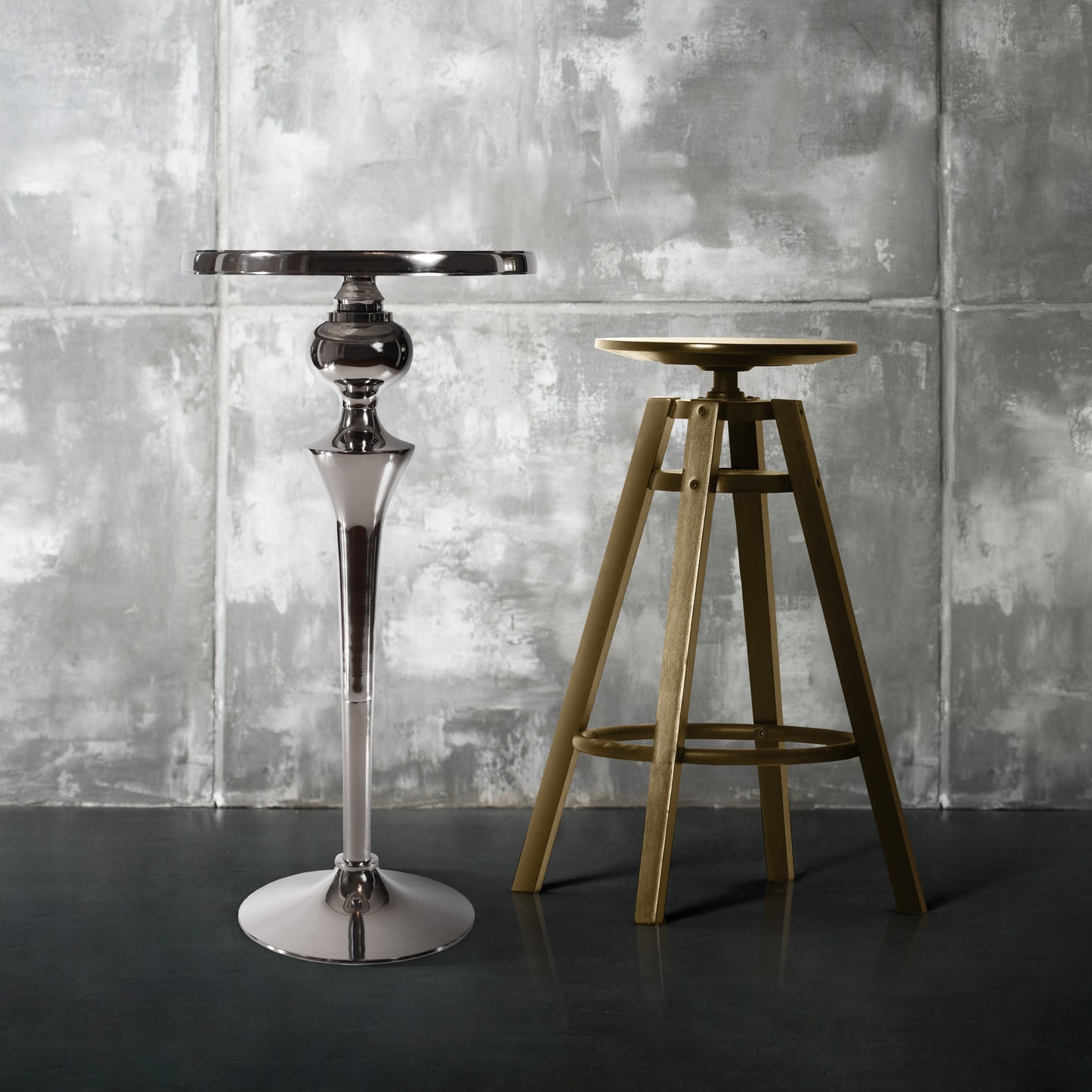 Modern Round Heighted Aluminum Bar Table | Side Table (DH8035)