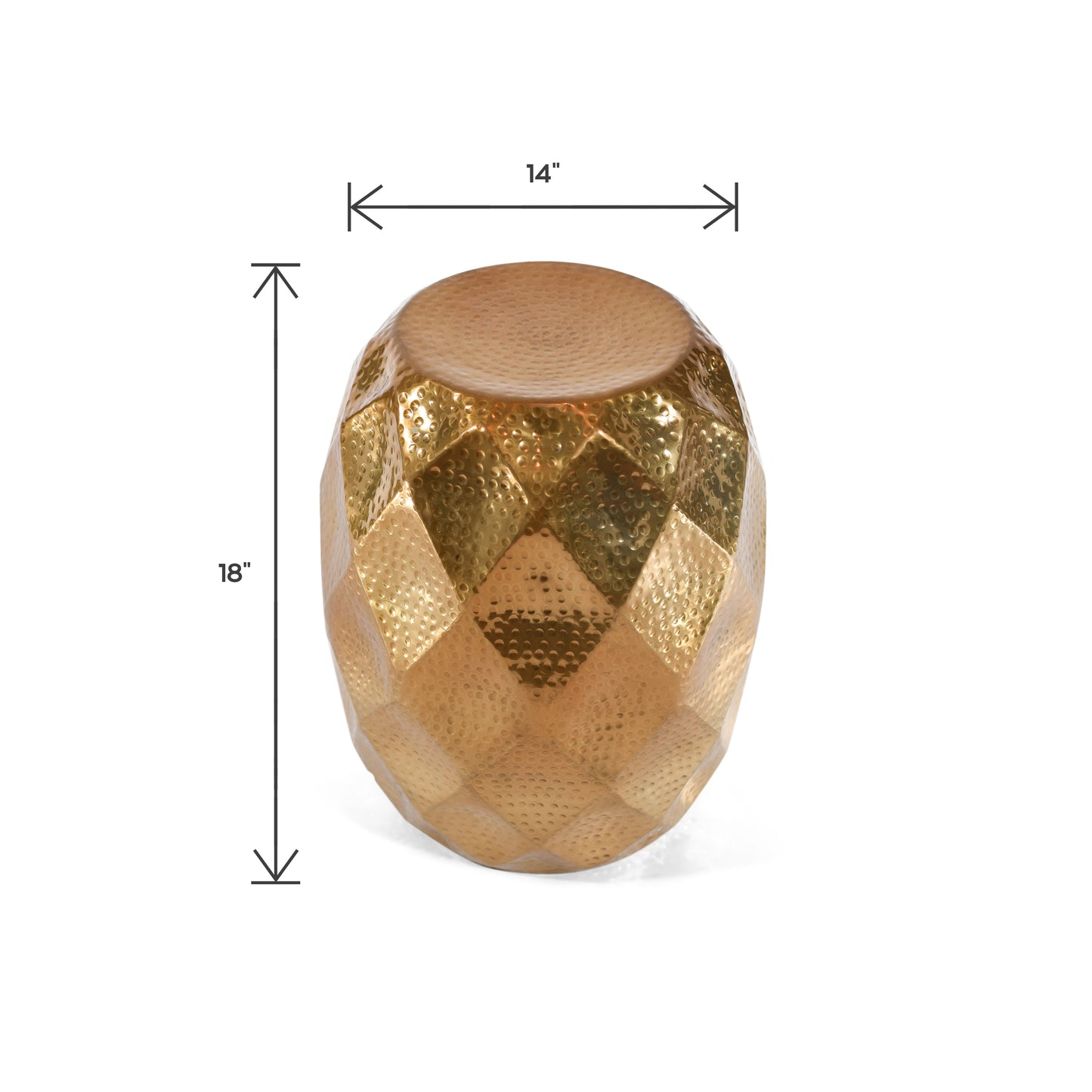 Decorative Round Aluminum Drum Stool | Accent Table (DH8044)