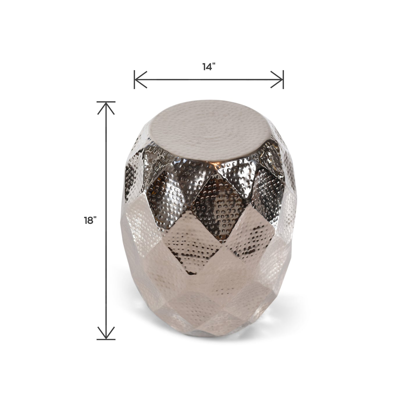 Round Aluminum Drum Accent Stool/Table | Drum Stool (DH8045)