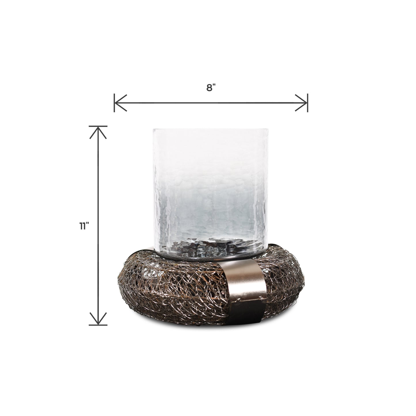 Decorative Iron and Glass Hurricane Candle Holder For Home Decor (DH3053)