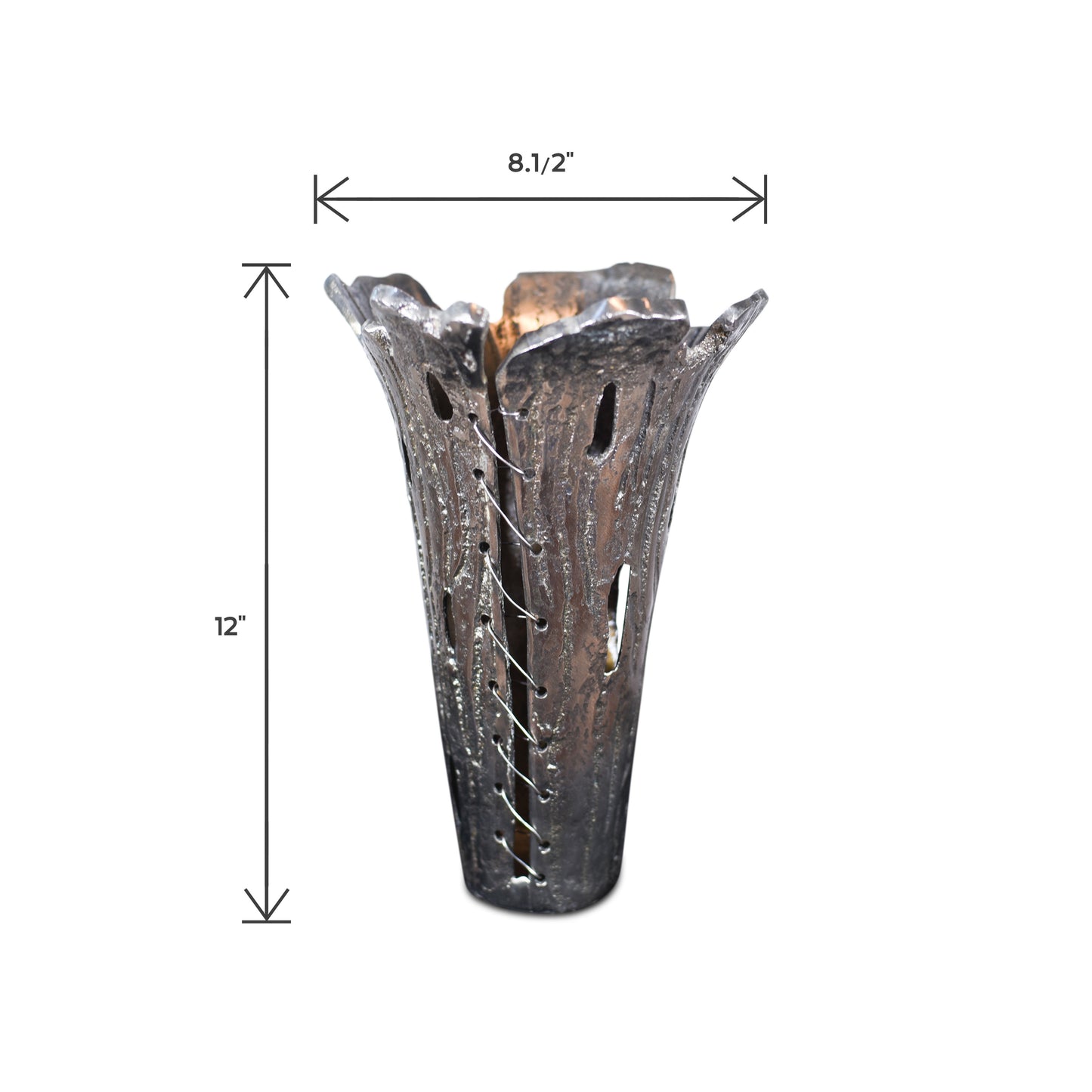 Decorative Tall Aluminum Broken Flower Vase | Home Decor Vase (DH3017)