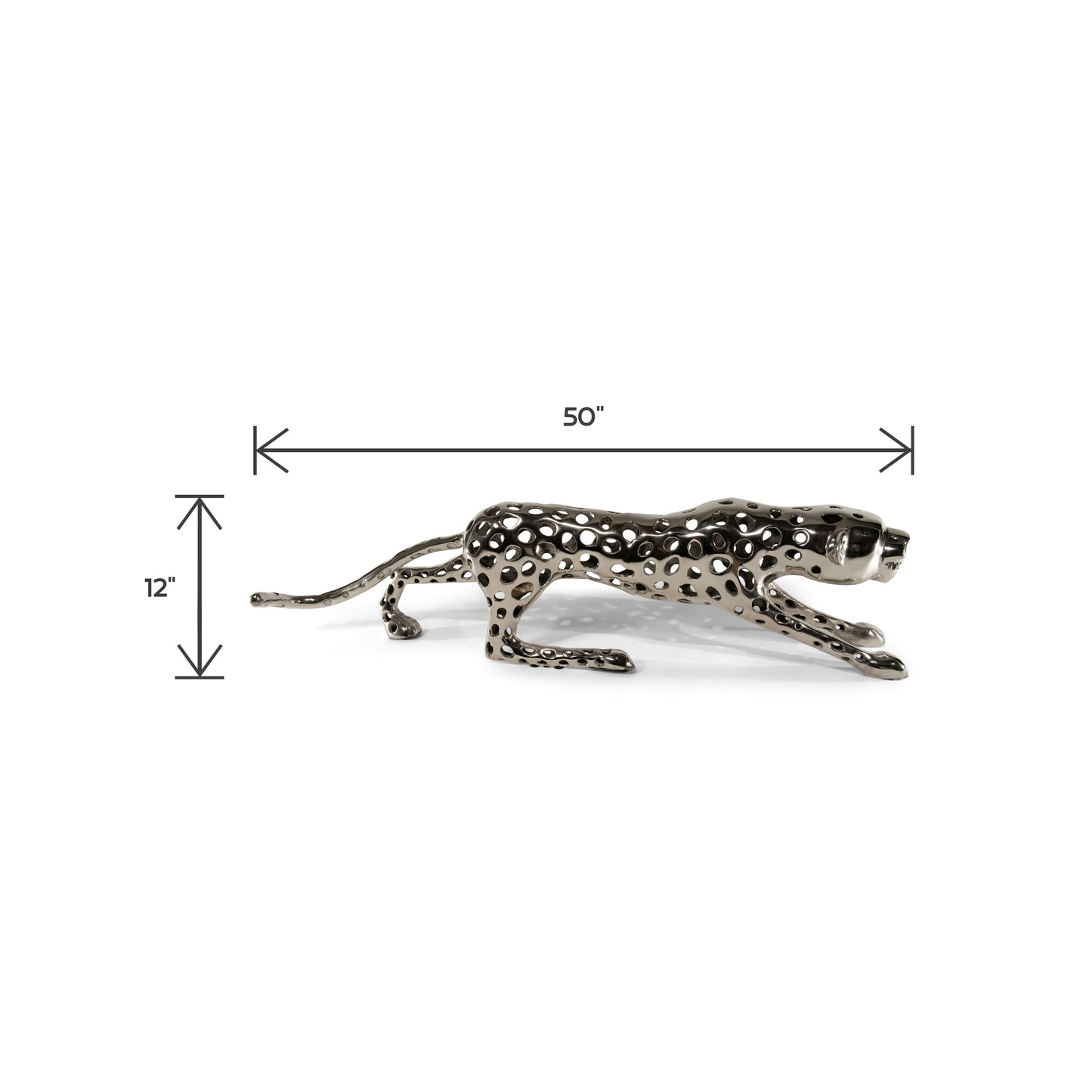 Aluminum Decorative Leopard | Metal Sculptures Home Decor (DH4039)