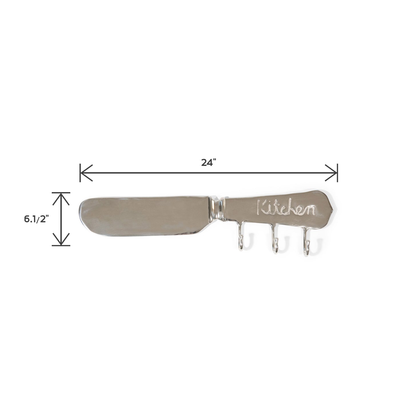 Antique Aluminum Kitchen Knife Wall Hook | Wall Mount Utility Hook (DH8013)