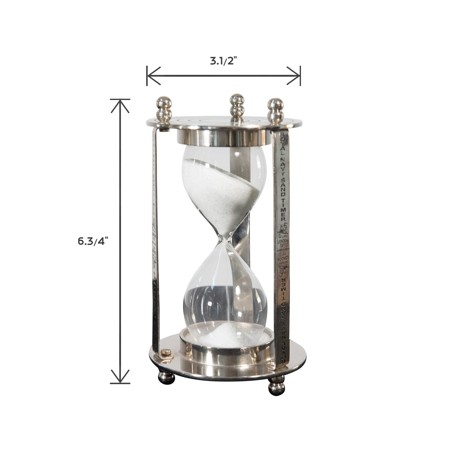 Decorative Aluminum and Brass Hourglass Sand Timer | Hourglass Clock (DH4033)
