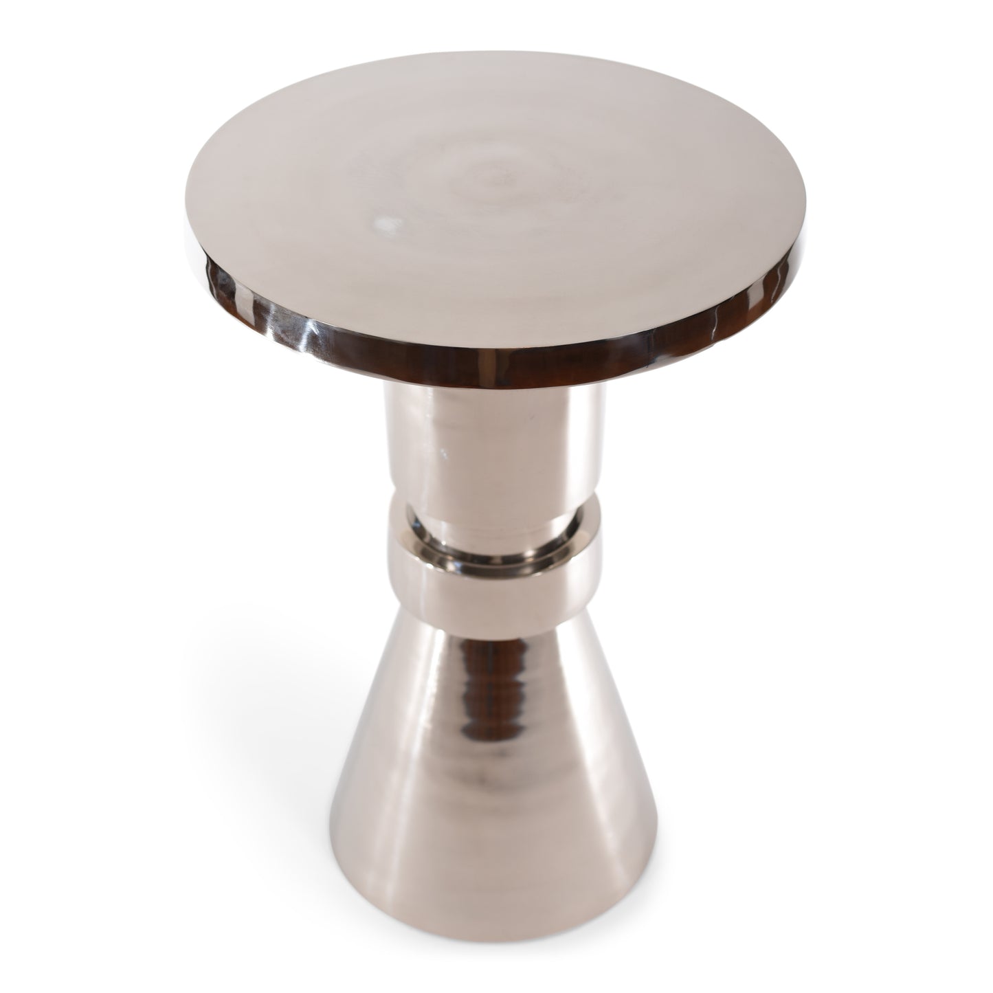 Modern Decorative Round Aluminum Table | Accent End Table (DH8039)