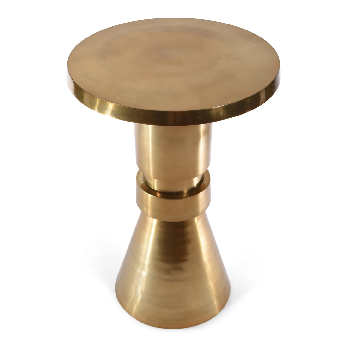 Round Aluminum Accent Coffee Table | Metal Side Table (DH8038)