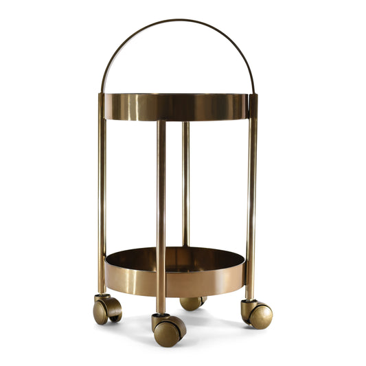 Modern Stainless Steel Trolly With Metal Wheels | Serving Cart (DH8029)