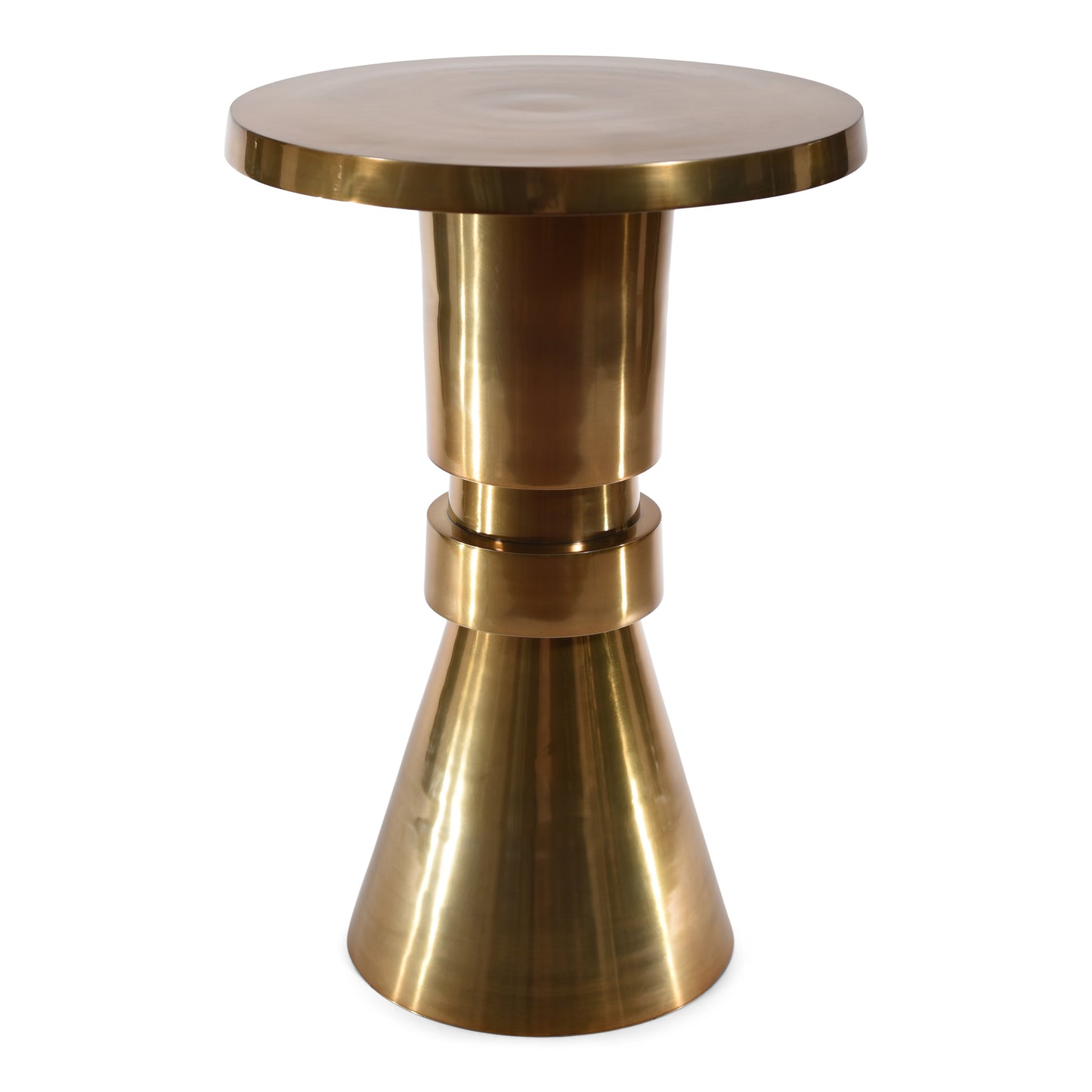 Round Aluminum Accent Coffee Table | Metal Side Table (DH8038)