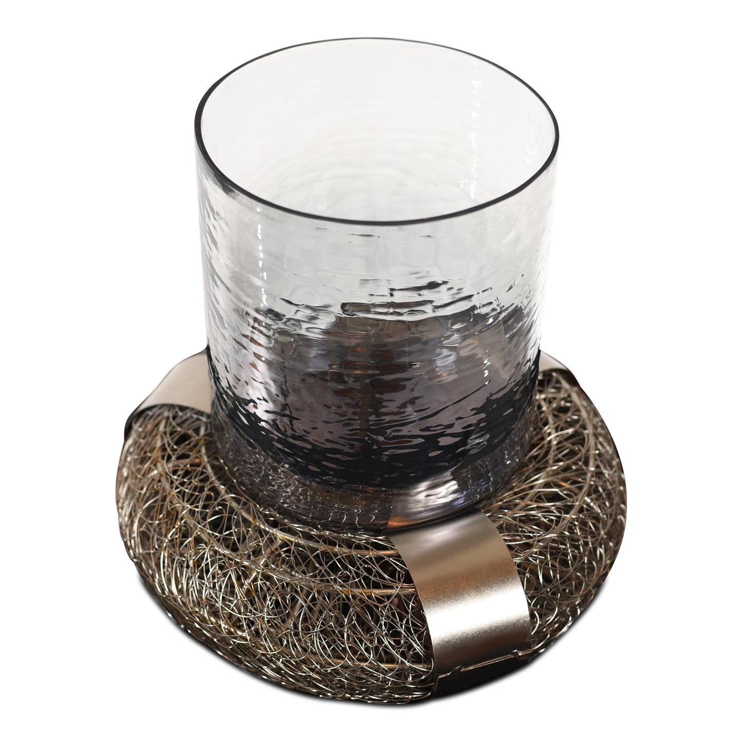 Decorative Iron and Glass Hurricane Candle Holder For Home Decor (DH3053)