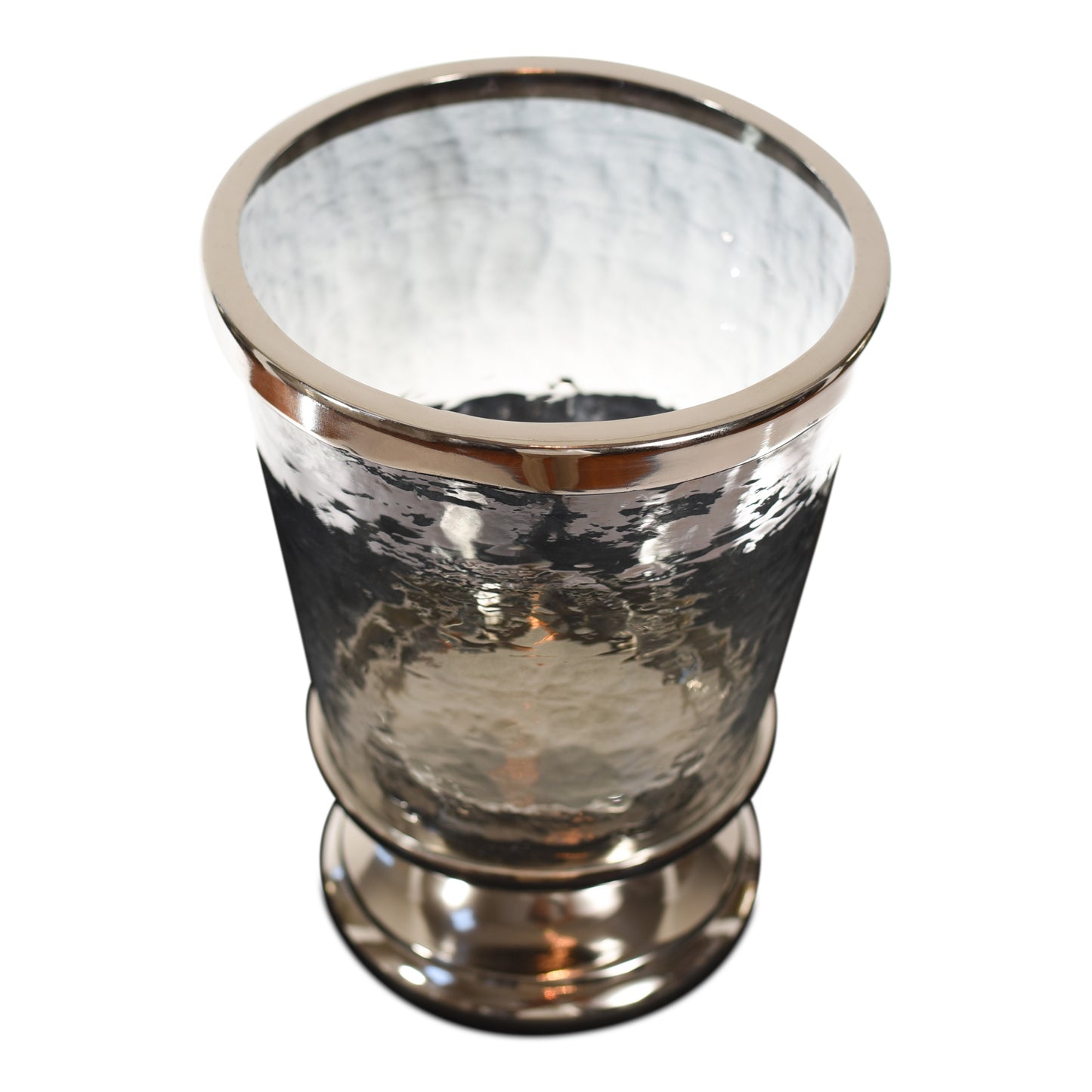 Metal Decor Aluminum Ring Hurricane Candle Holder with Pillar Glass (DH3046)