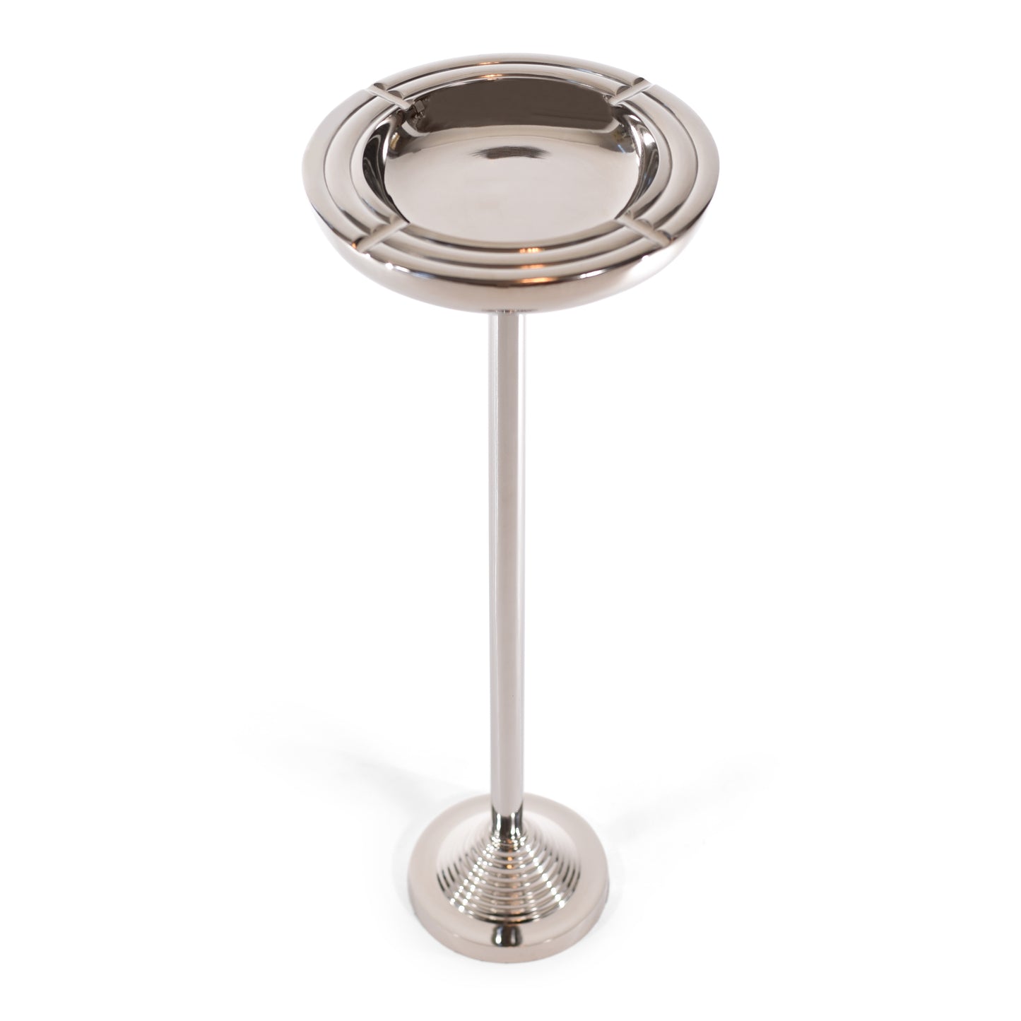 Tall Silver Aluminum Ashtray On Stand | Floor Standing Ashtray (DH10004)