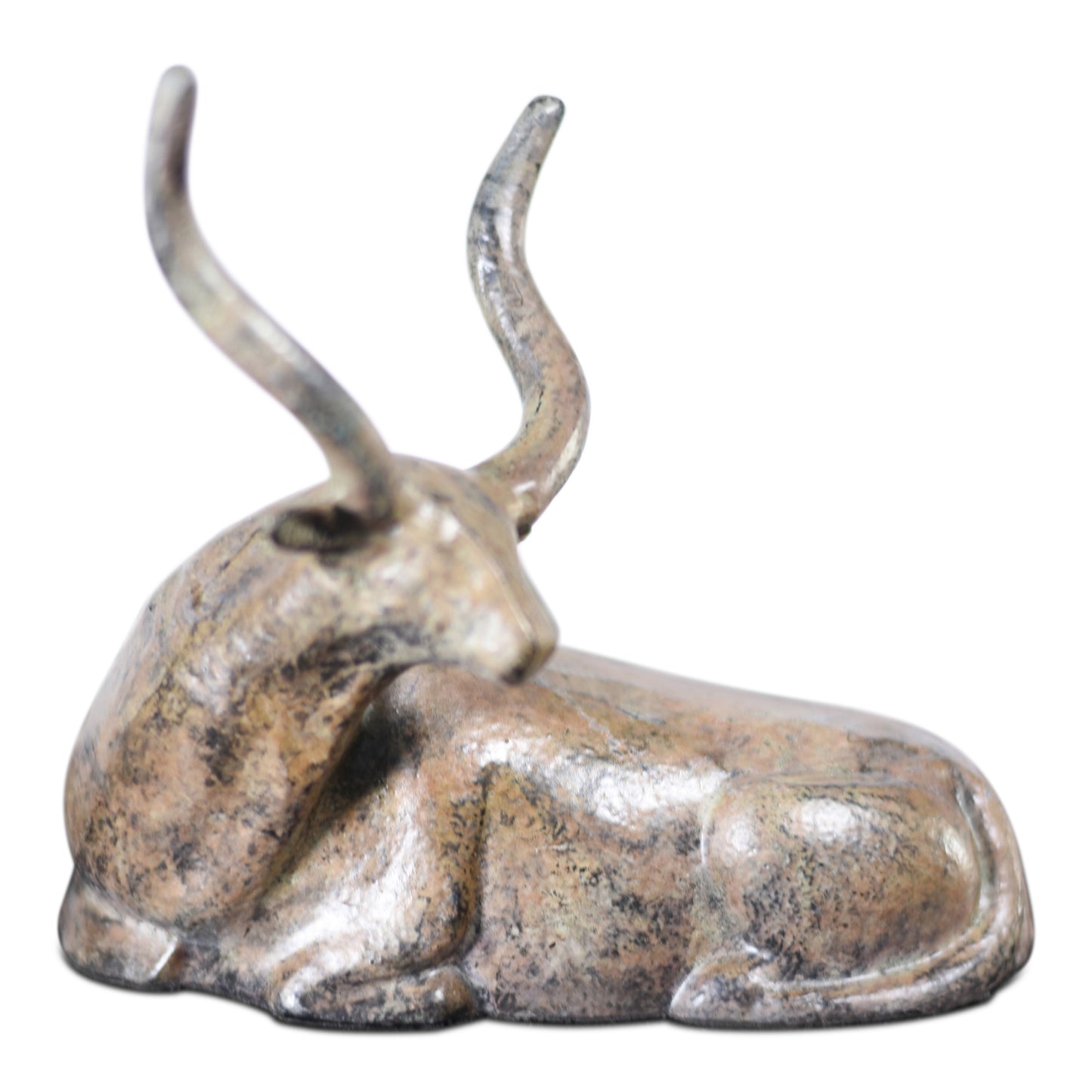 Aluminum Vintage Sitting Bull | Sculpture Home Decor (DH4007B)
